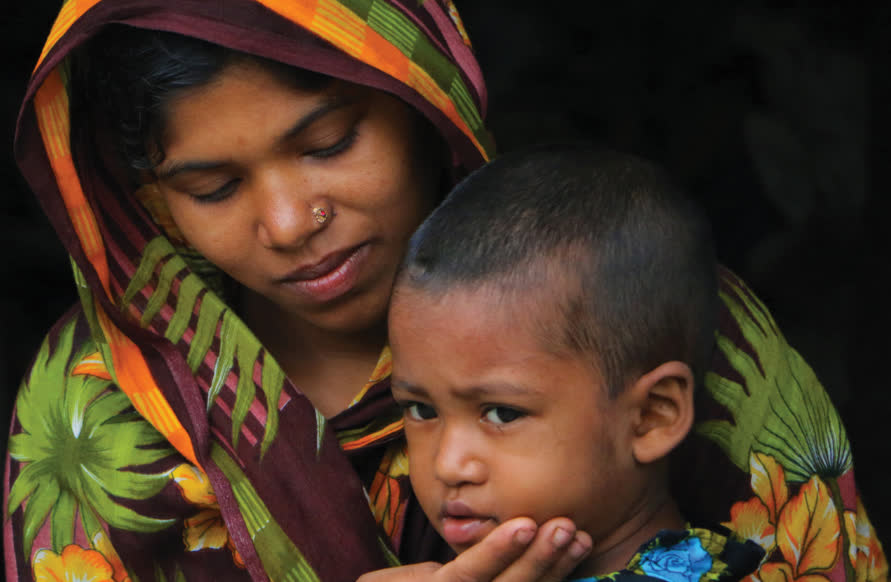 A mother and child in the community our partners walk with in Bangladesh